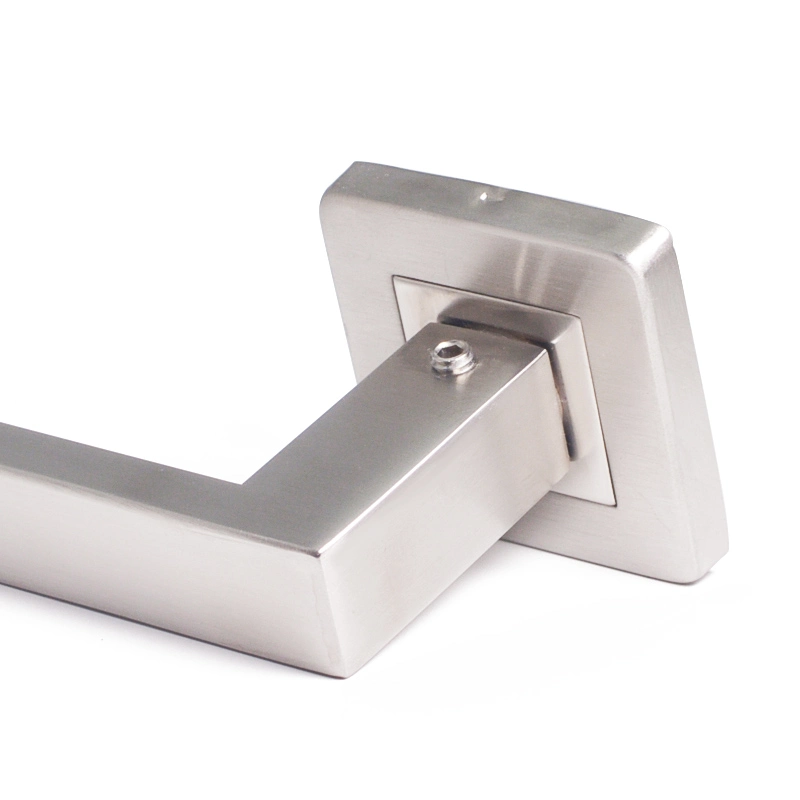 Square Base Handle Euro Style Stainless Steel Modern Interior Door Handle