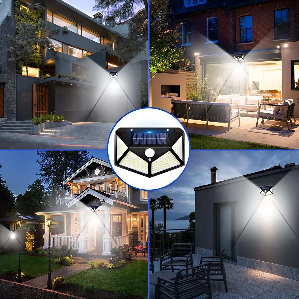 LED Solar Power Light Motion Sensor Outdoor Garden Wall Lamp