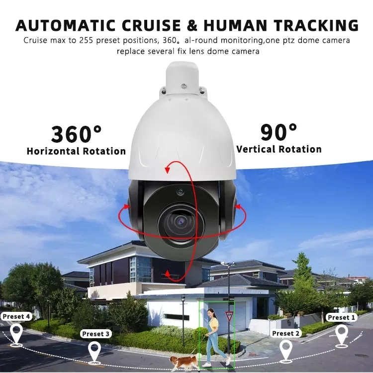 30X PTZ Speed Dome Camera Auto Tracking PTZ Zoom Camera