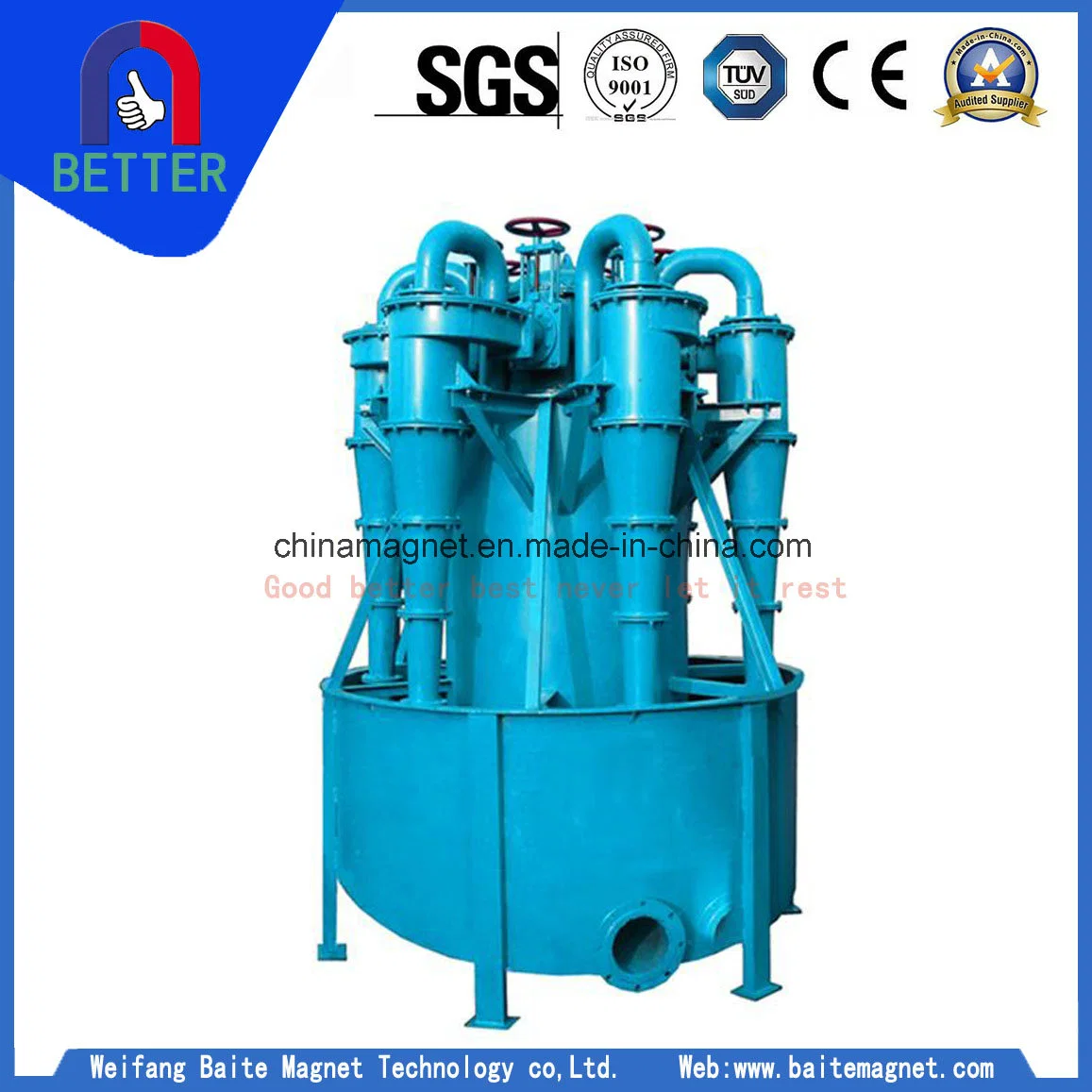 Ntnx Series Mineral Classifying, Sorting, Thickening and Desliming Water Cyclone Separator for Coal, Mud Classifying and Thickening