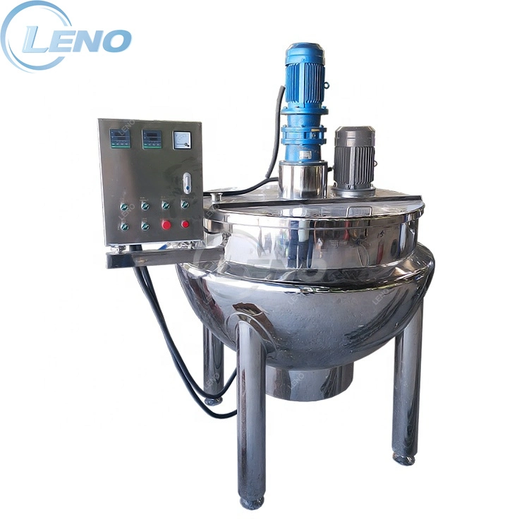 Leno Raspador Inclinable de Acero Inoxidable Olla Mezcladora para la Industria Alimentaria Cocina a Gas Vapor Eléctrica Mezcla Hervidor Chaqueta de Mezcla Cocinero Industrial Hervidor Chaqueta