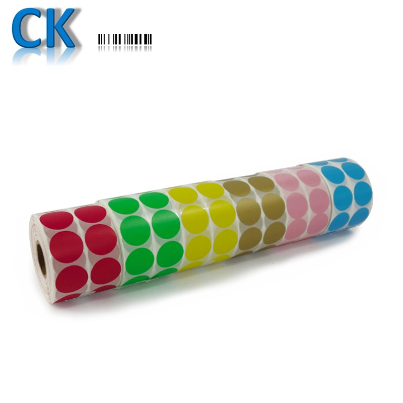 Coditeck Custom Color Hot Circle 1000PCS Papier Sticker Roll 50mm / 2inch