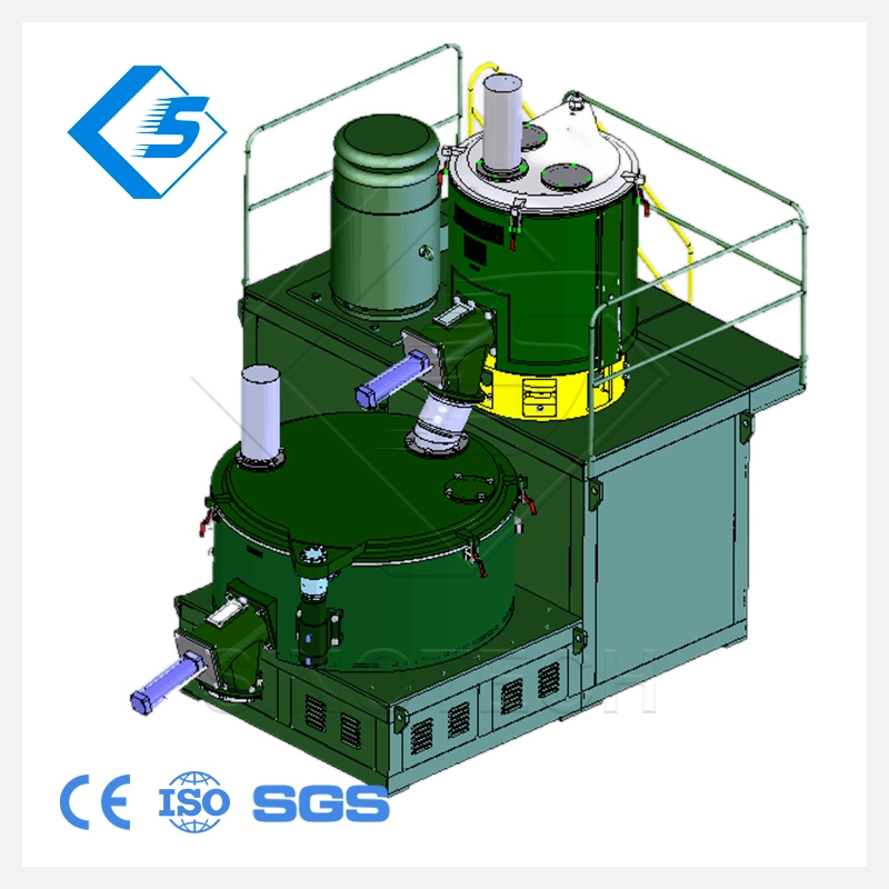Automatische hocheffiziente PVC-Verbindung mit Zuführband Hot Turbo Mischer