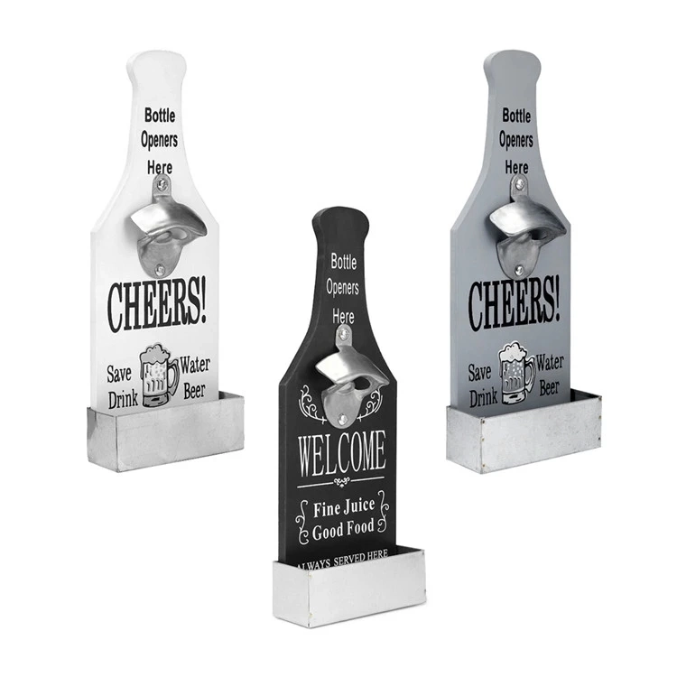 Günstige Custom Blank Gusseisen Metall Bier Wandbefestigungschlüssel Flaschenöffner für Werbegeschenk (ÖFFNER-30)