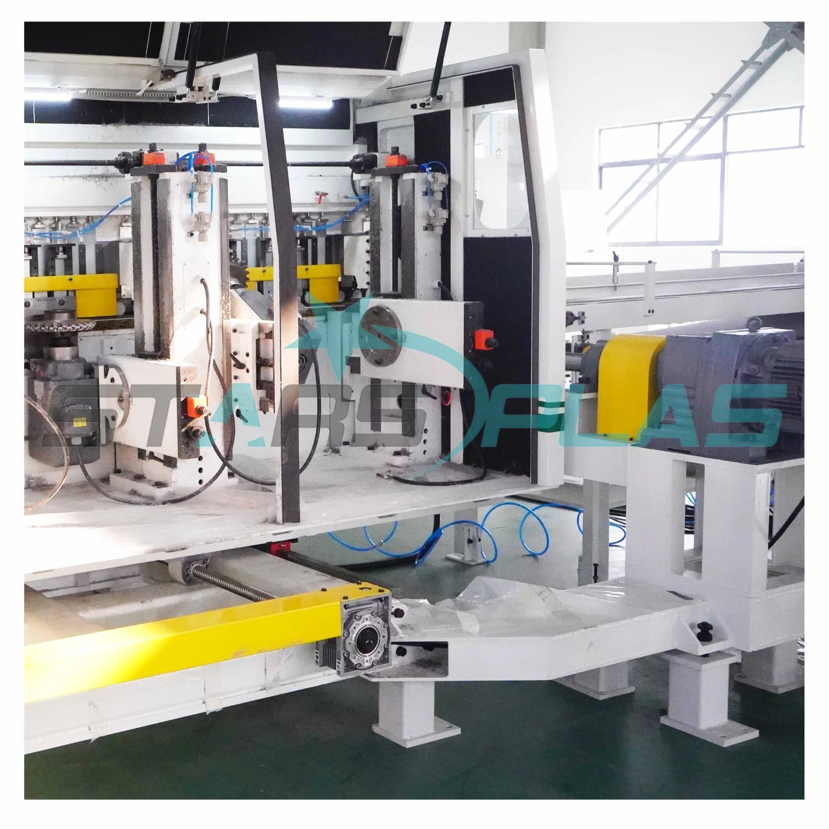 Starsplas Sp8+8 WPC Electric Control Sawing and Profiling Machine Automation Loading System for Spc Flooring Factory