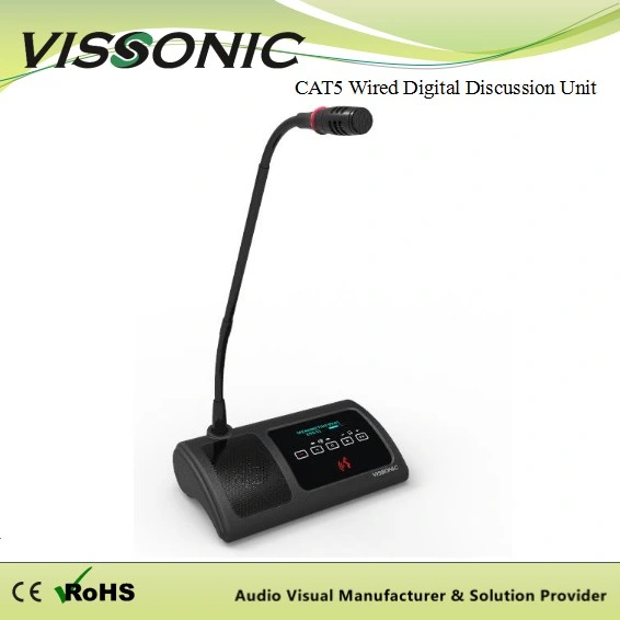 Vissonic Conference Microphone Cat5 Wired Digital Voting Delegate Unit with Channel Selector