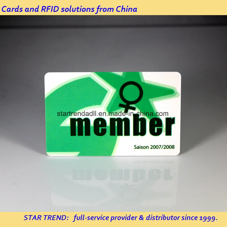 Cartão de PVC T5577 RFID Smart Card para cartão de associado