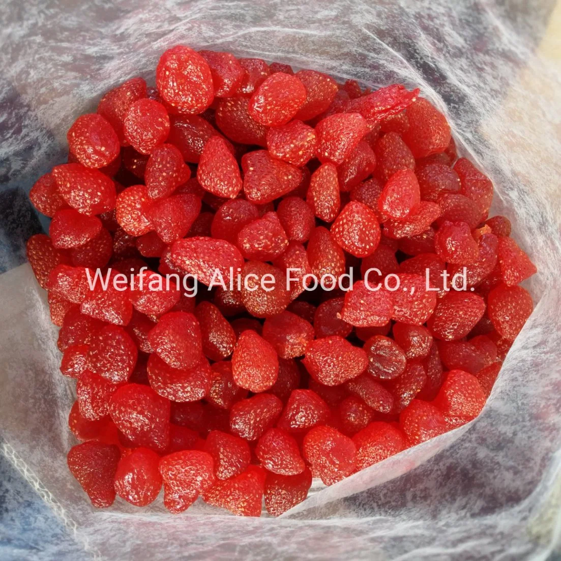 Sweet Taste and Red Color Dried Strawberry Candied Dried Strawberry