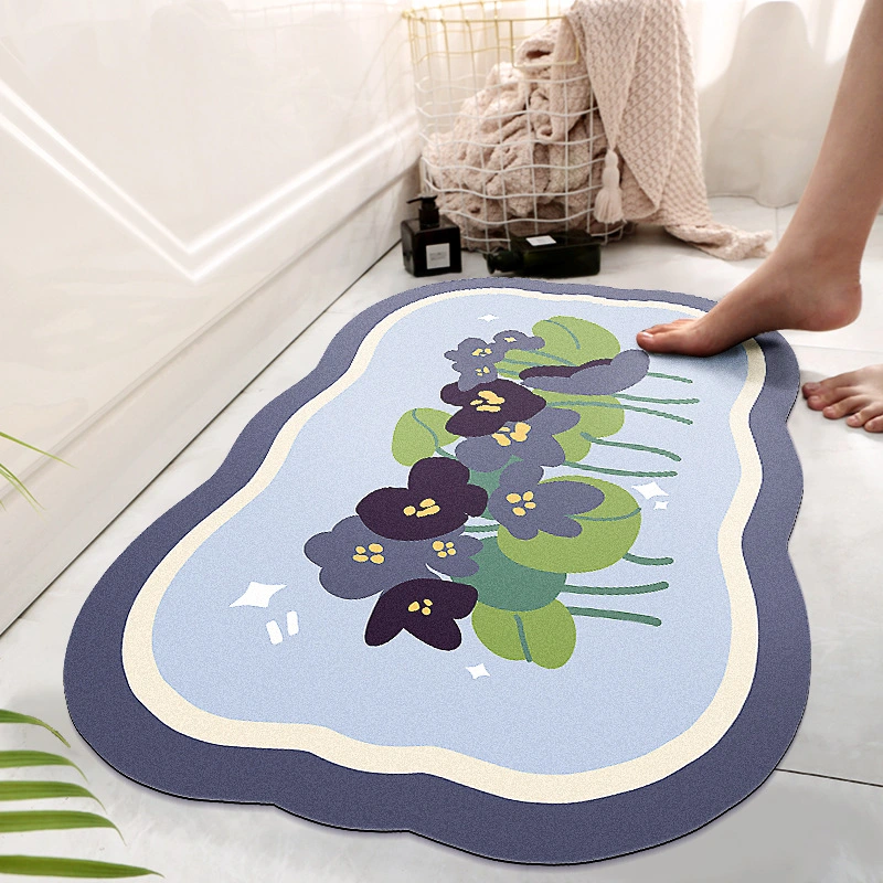 Factory Sale Stone Bath Mat Printed Comfort Bathroom Floor Mat