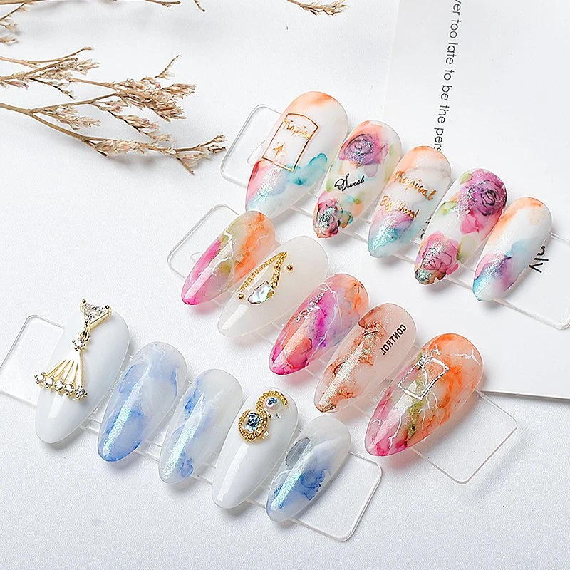 HS Wholesale/Supplier Prices Private Label Custom Professional 12 Colors White Base Metal Blooming Acrylic Gel Nail Polish