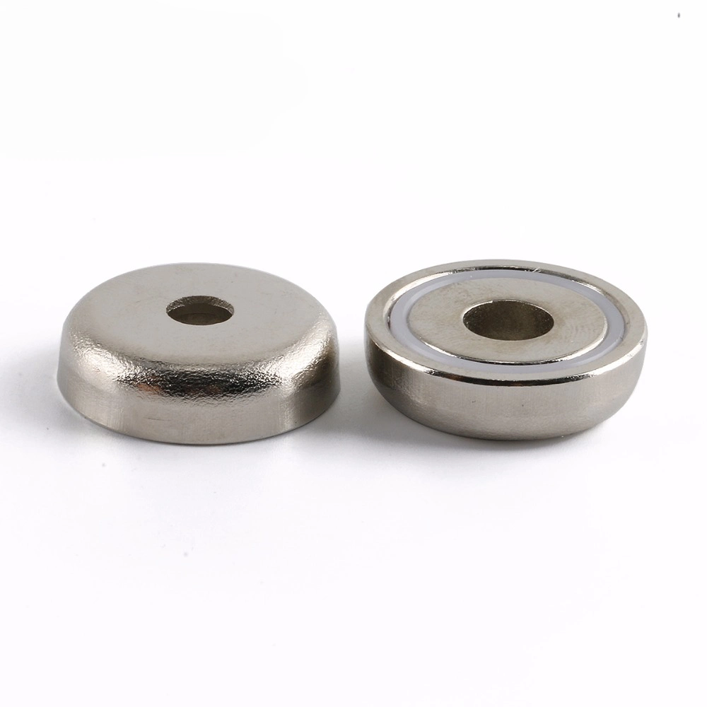 Neodymium Round Base Pot Magnet Countersunk Tapered Hole Magnet
