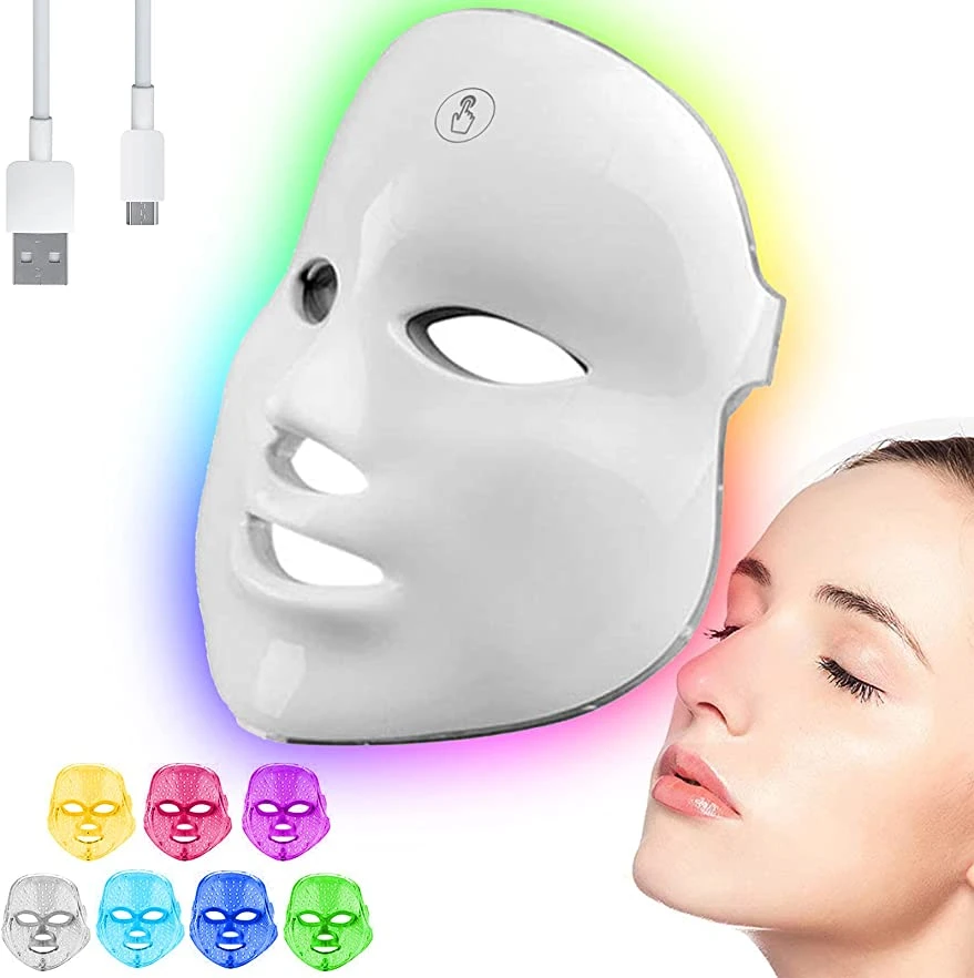 Heizung 7 Farben PDT Gesichtsmaske Faltbare Therapie Gesichtslampe LED Photon Skin Rejuvenation Salon Home Use Hautpflege