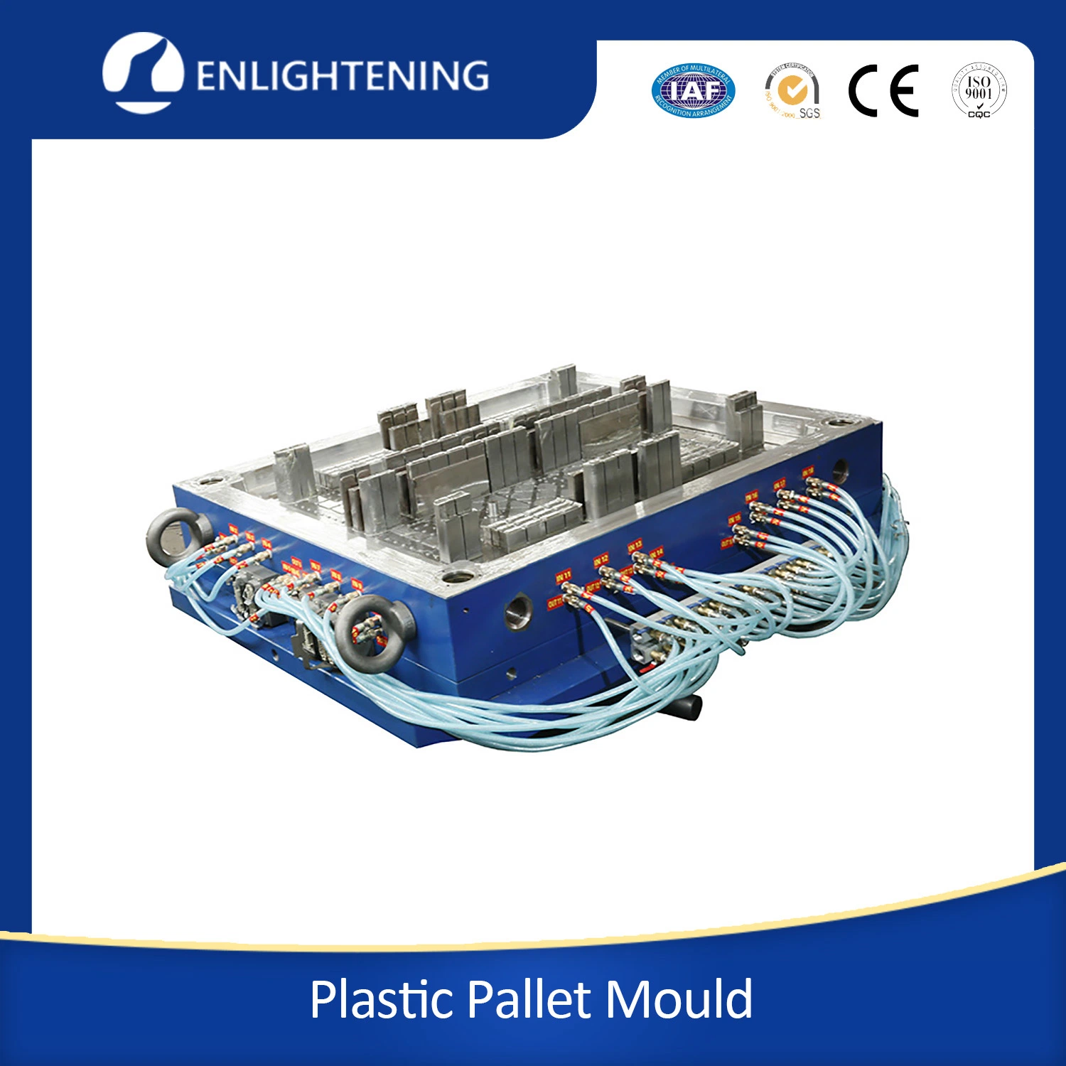 100*80*14cm China Industrial Mould Supplier Plastic Pallet Mould for Plastic 1400 Grid Surface 9 Legs Pallet Injection Mould Making