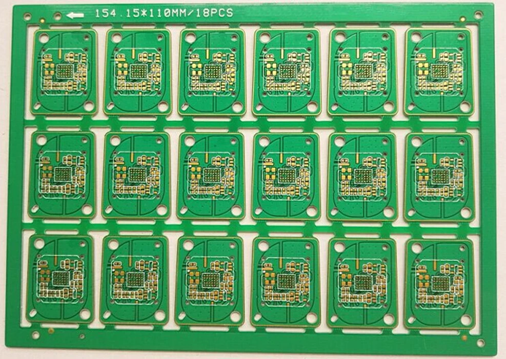 HDI PCB 6-Layer First-Order Half-Hole Communication Module, Immersion Gold PCBA