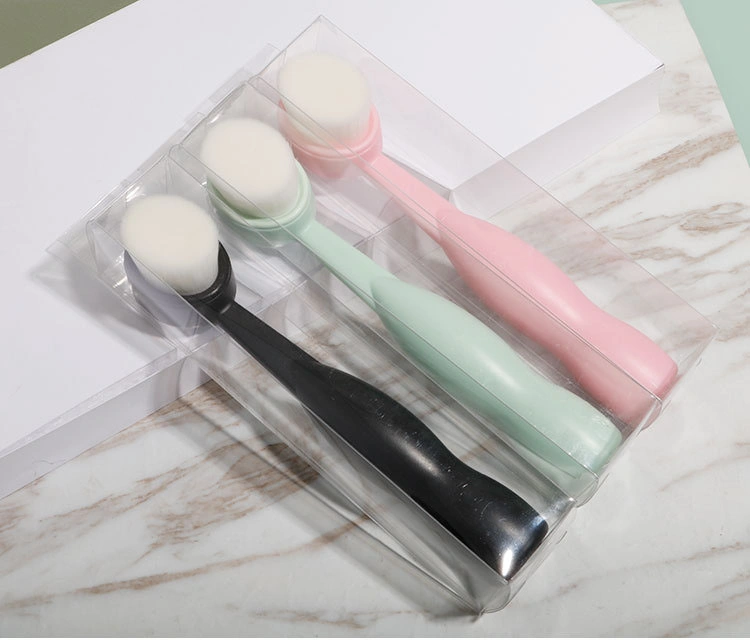 Hot Sale Cleaning Tools Nylon Hair Face Silicone Cleaning Brush with Base