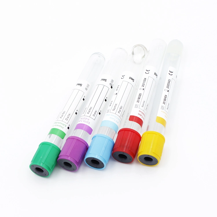 Disposable Medical Test Pet Glass Plain/Procoagulation/Gel& Clot Activator/ Glucose/PT/Heparin/EDTA K2 K3/ESR Vacuum Blood Collection Tube