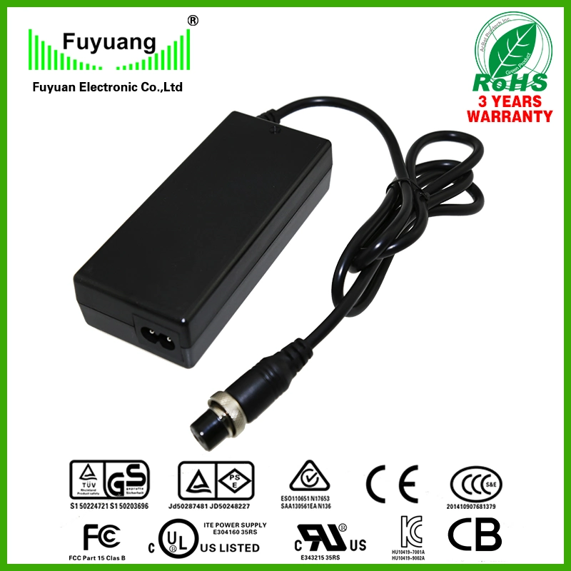 Portable AC DC 67.2V 4A Ebike Lithium Battery Charger with Certificate