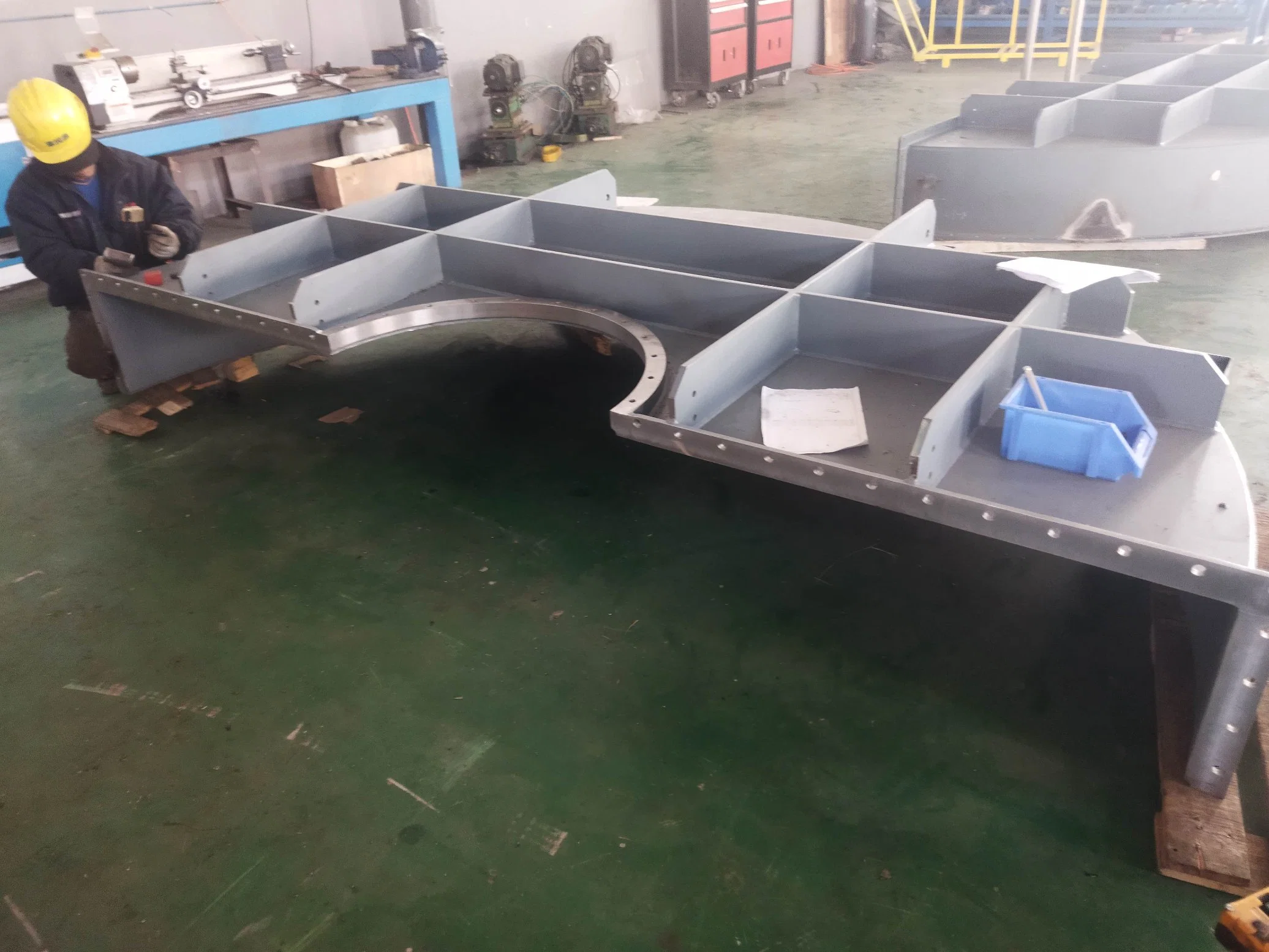 Custom Stainless Steel Carbon Steel Support Frame Housing Base Frame Fabrication for Large Marine Fan Housing