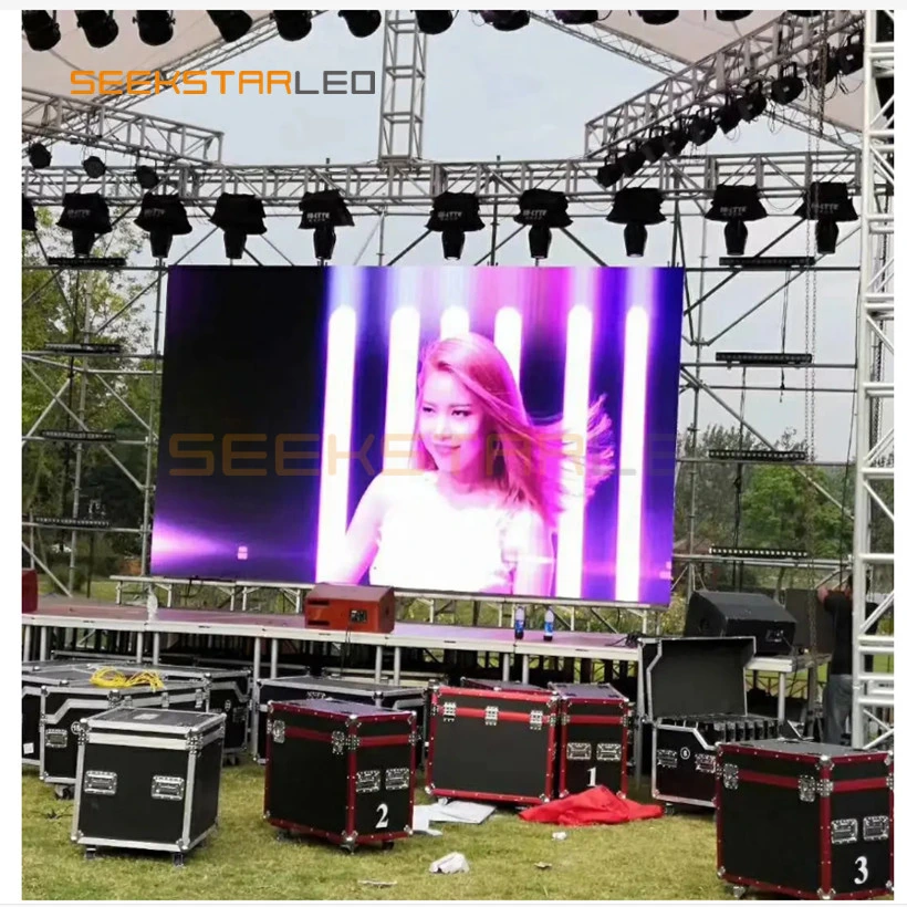 Pantalla LED de alquiler al aire libre P3,91 P4,81 pantalla LED de fondo para Solución de eventos