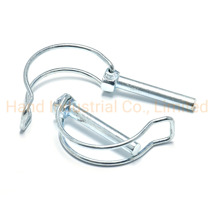 Stainless Steel 304 316 or Carbon Steel Zinc Plated D Shape Round with or Without Ear Hitch Wire Lock Pin