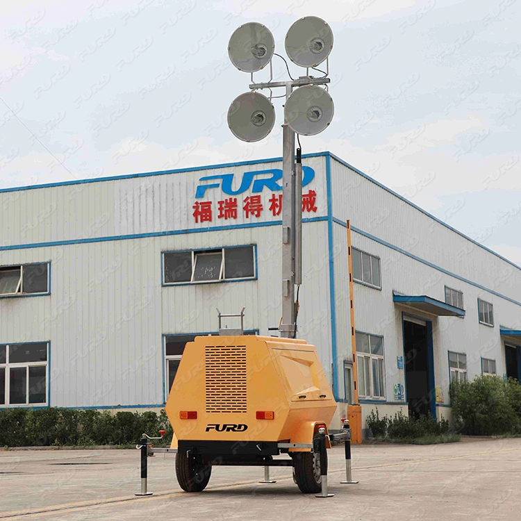 Promotion LED Construction Mobile High Mast Antenna Telescopic Mast for Lighting Tower with Generator for Tower Building