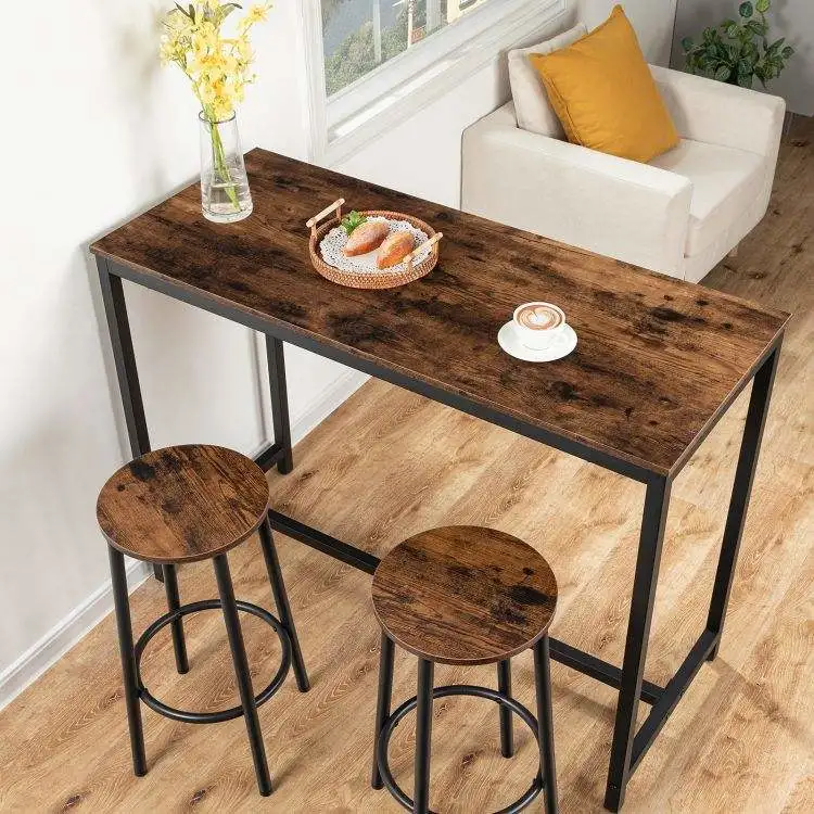 Modern Wooden Furniture Bar Table and Chairs Set