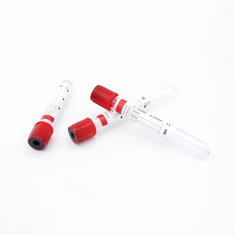 3ml 10 Ml ISO Sterile Red Cap Vacuum Plain Blood Collection Tubes