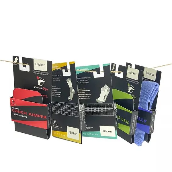 Paper Sleeve Custom Matte Black Card for Socks Packaging Paper Gift Box