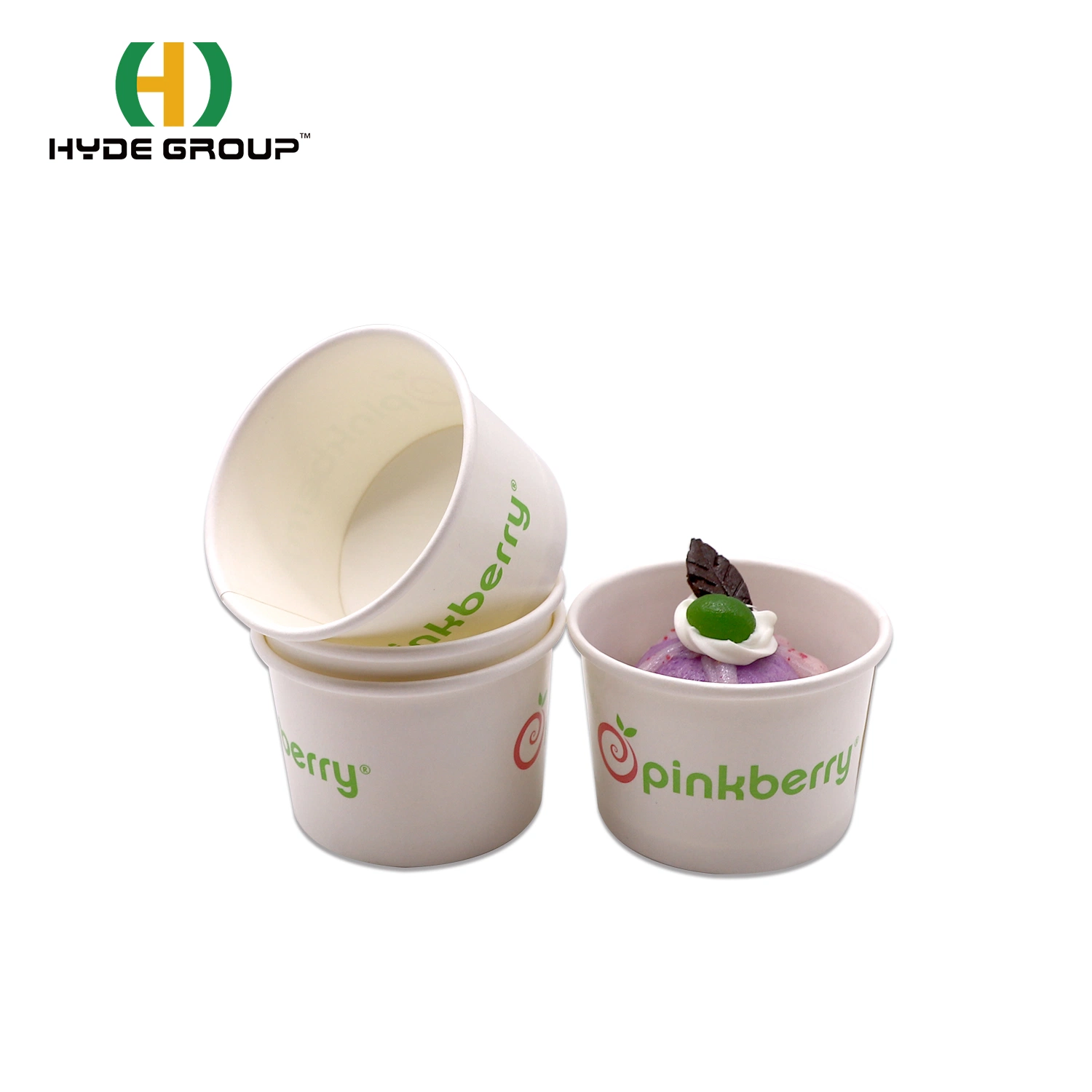 3oz Yogourt Crème Glacée de petite taille les tasses de papier/Bols Logo personnalisé les cuvettes de froid