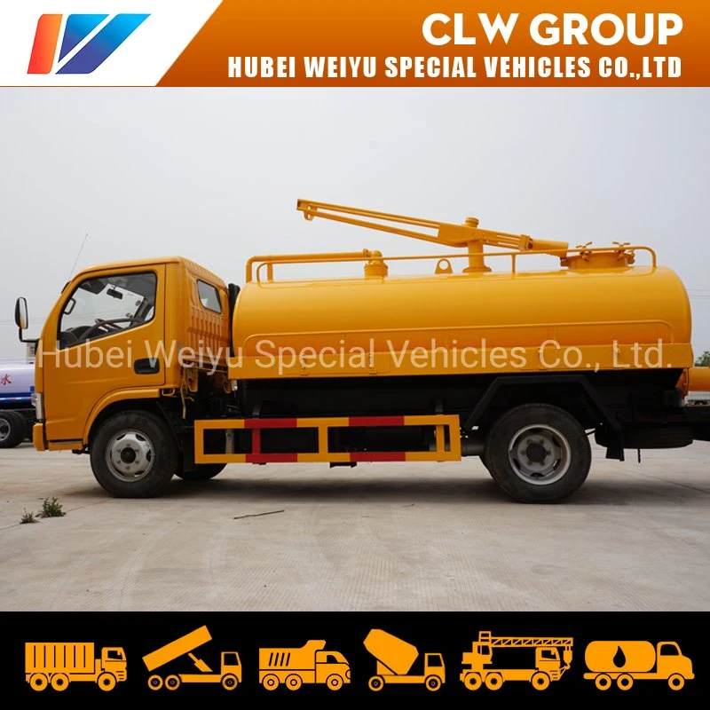 Dongfeng 4X2 8000liters Vacuum Sewage Suction Tank Trucks Septic Tank Trucks for Sale