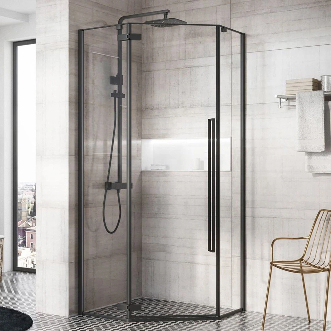 Qian Yan Luxury Outdoor Shower China Shower Room Luxury Bathroom Shower Easy Take Care Black Stainless Steel Bathroom Shower Enclosure