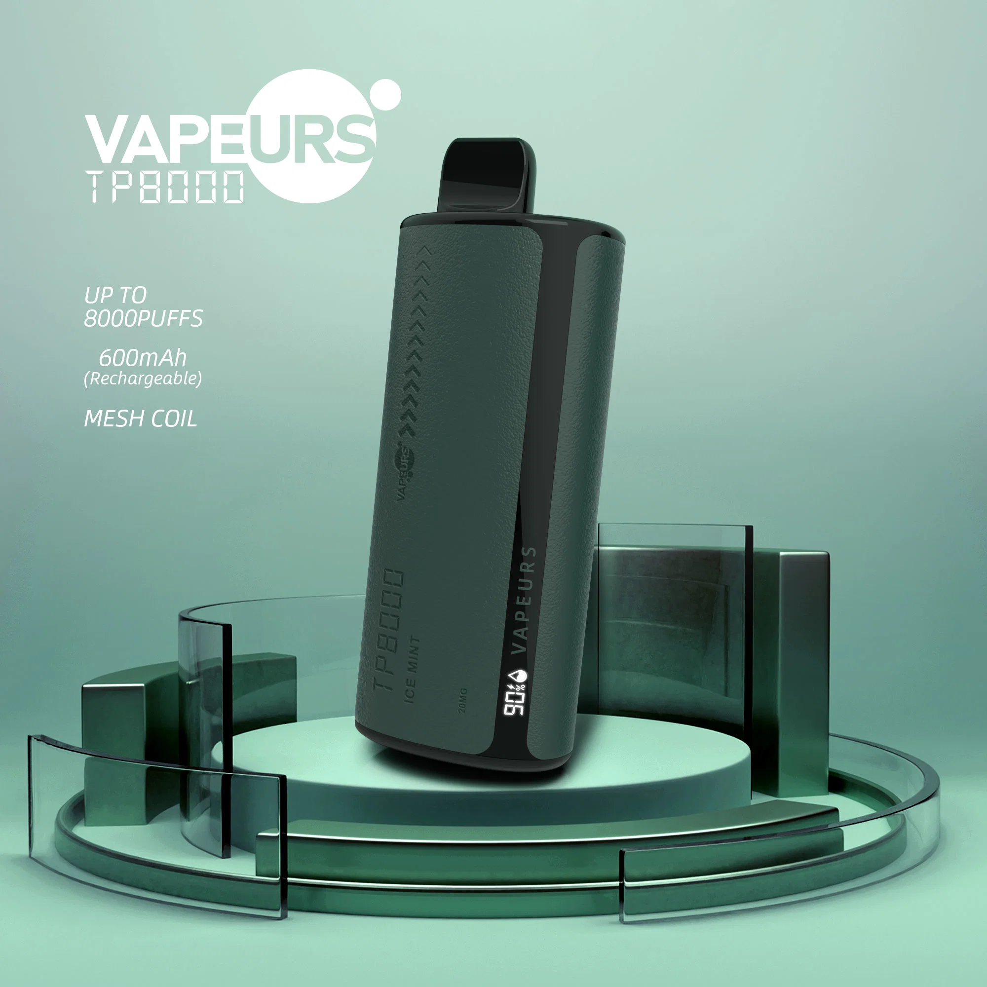 Vapeurs Quaq Tech Ti7000 Puff Bar 15ml Display Screen E Cigarette Puff Plus Wholesale/Supplier Rechargeble Disposable/Chargeable I Vape 6000/7000/8000 Puff