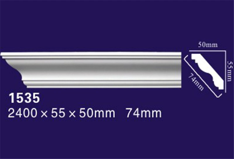 Belles moulures en polyuréthane de couleur, moulures de plafond en plastique / moulures couronner