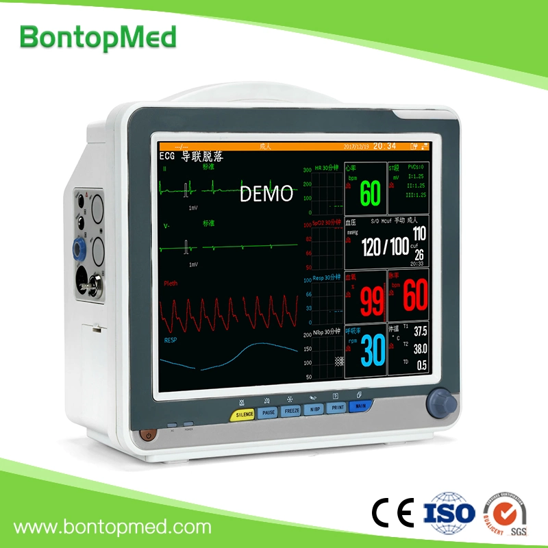 12.1 Inch Multi Parameter Portable/Medical/Hospital/ICU/Bedside/Vital Sign/Patient Monitor