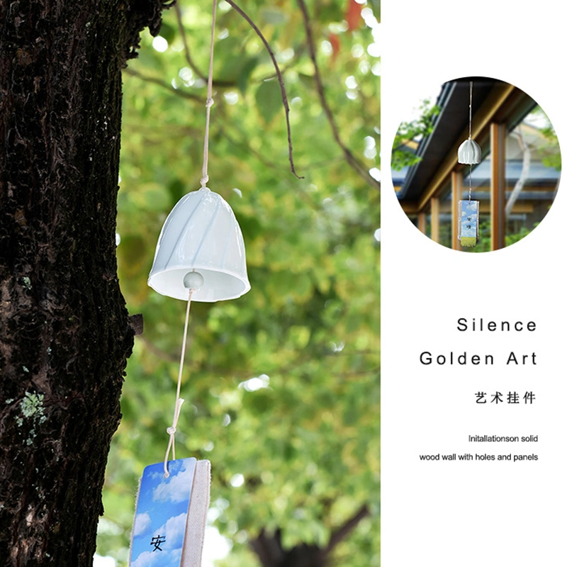 Ceramic Wind Chimes Pendant Tree Decorations Wishing Hanging Gifts Porcelain Ornaments Home Decoration