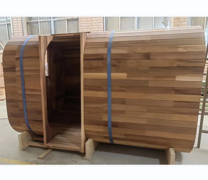 Factory Custom Outdoor Luxury Sauna High quality/High cost performance Wooden Barrel Prefabricated Sauna