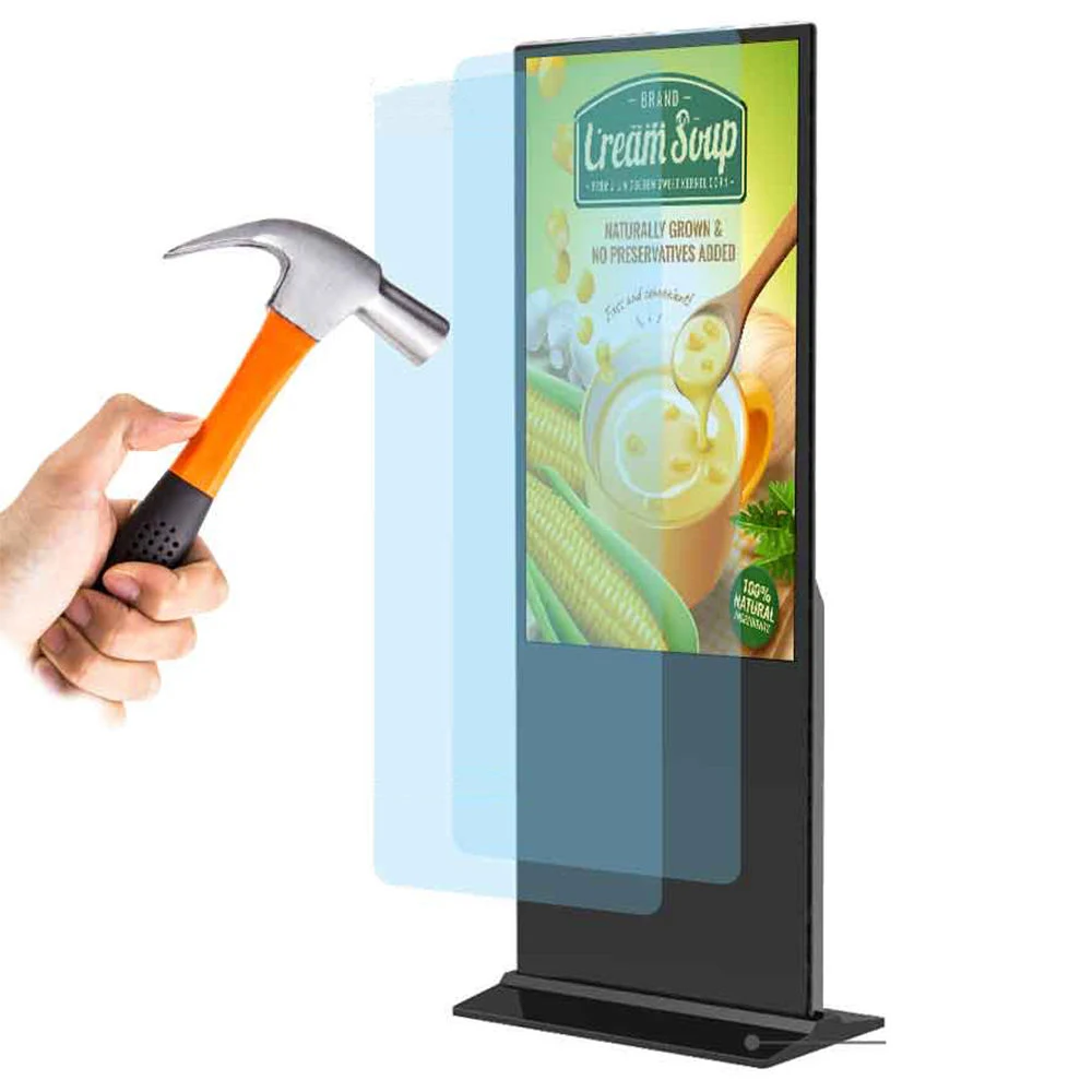 55&prime; &prime; LCD Panel Totem Advertising Player Floor Foldable Advertising Display Outdoor