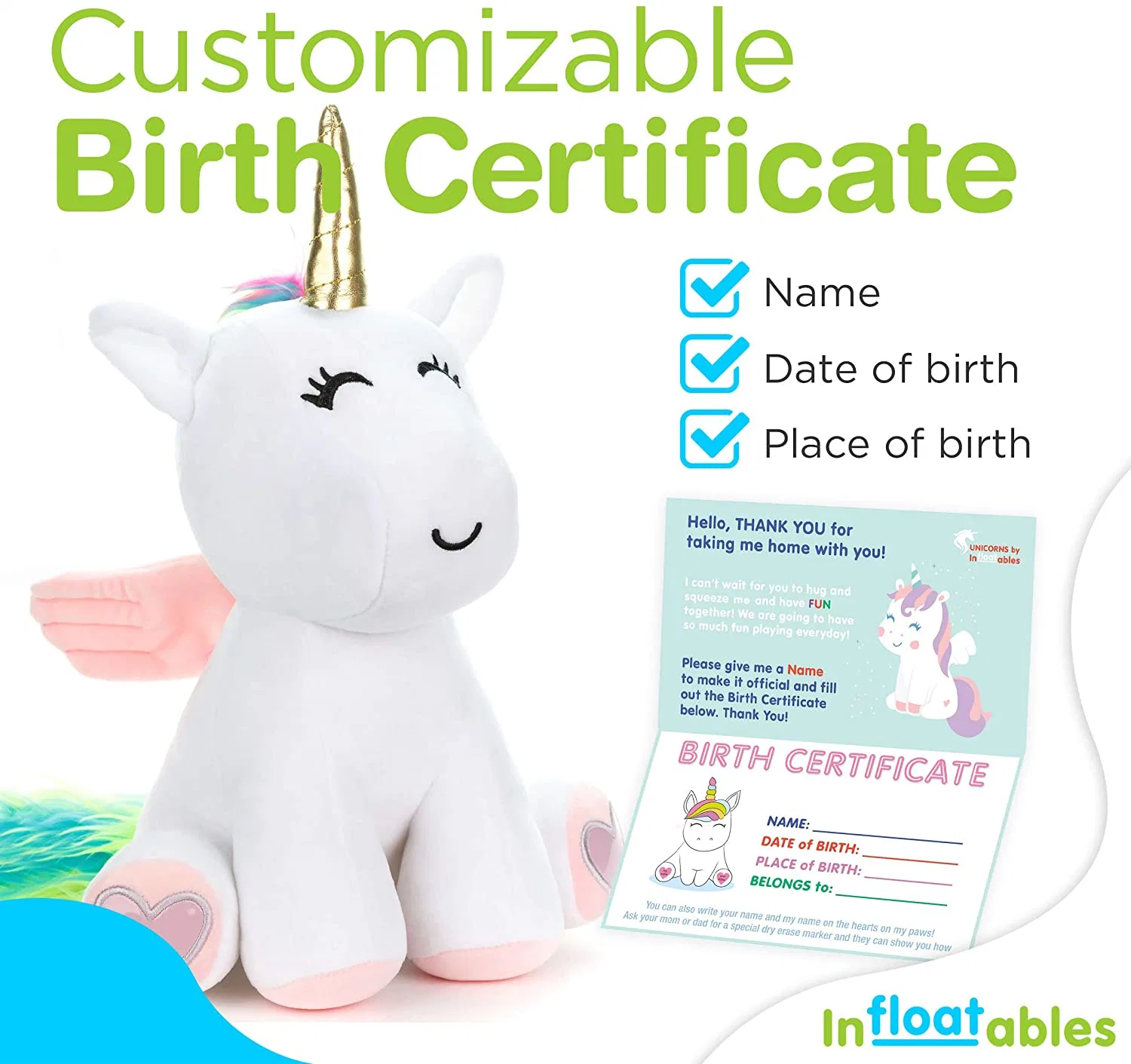 Unicorn personnalisé Hotsale jouets pour enfants doux et moelleux jouet en peluche à la promotion pour le bébé BSCI Sedex ISO9001