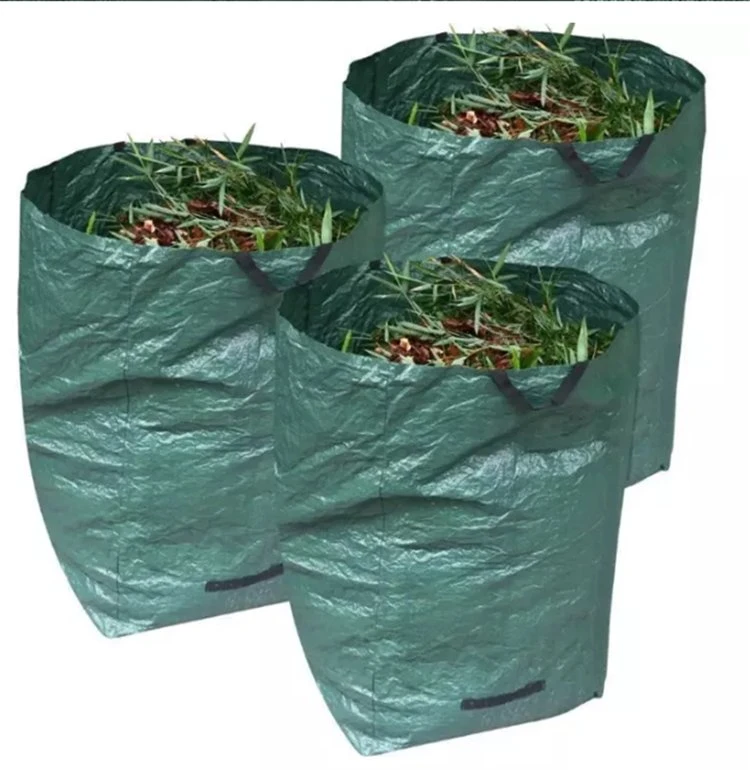 3 Packs Collapsible 72 Gallons Garden Leaf Waste Bag Garden Rubbish Can