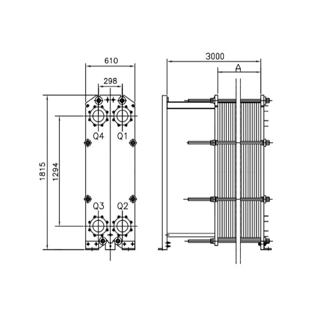 ISO CE CCS M3 M6 M10 M15 M20 Flat Heat Exchanger for Industry Water Heater