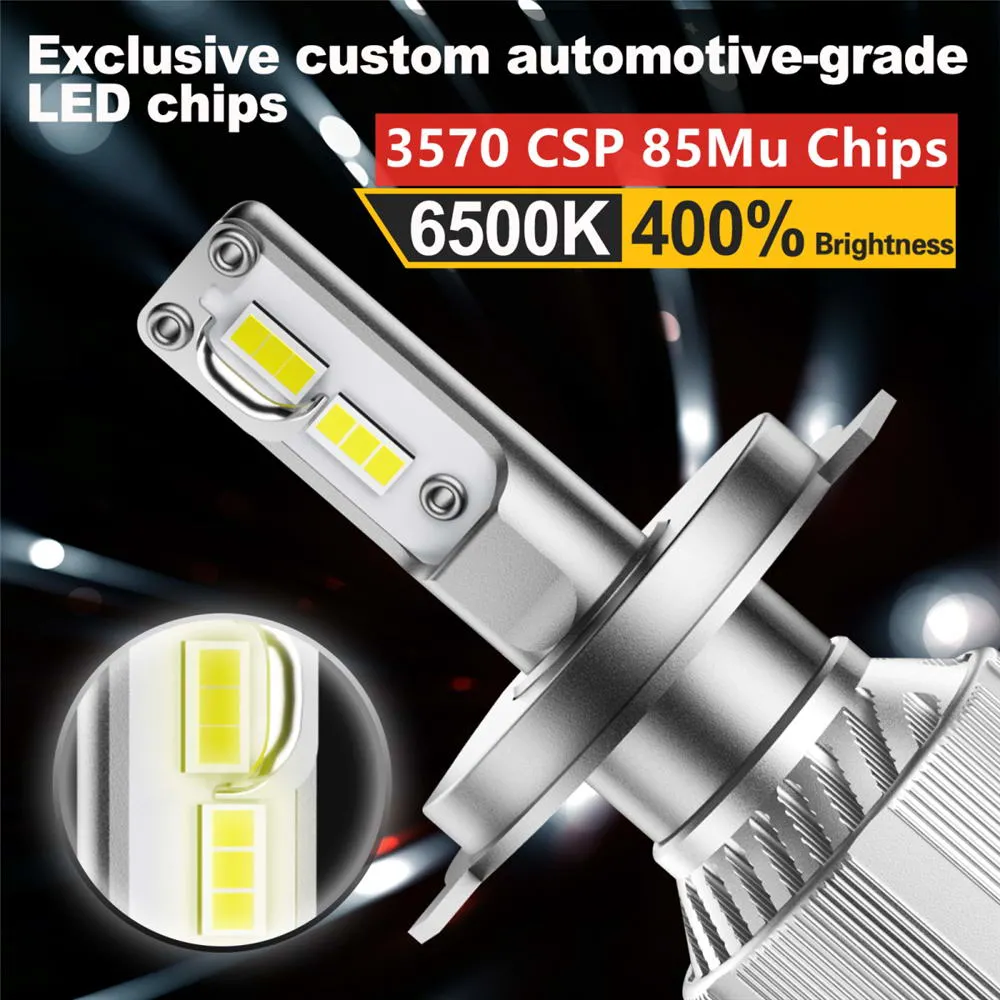 New Arrival Car LED Lamp H4 H7 H8 H11 New Plug and Play LED Headlight Bulb Conversion Kit Replacement of HID Xenon Bulbs