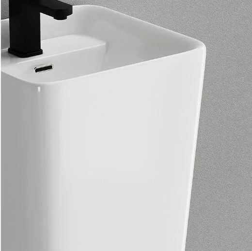 Chaozhou Modern White Ceramic Lavatory Top Single Wall Hung Basin