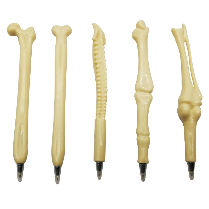 Канцелярские принадлежности пластиковые дешево 5 стиле кости формы Шариковые ручки