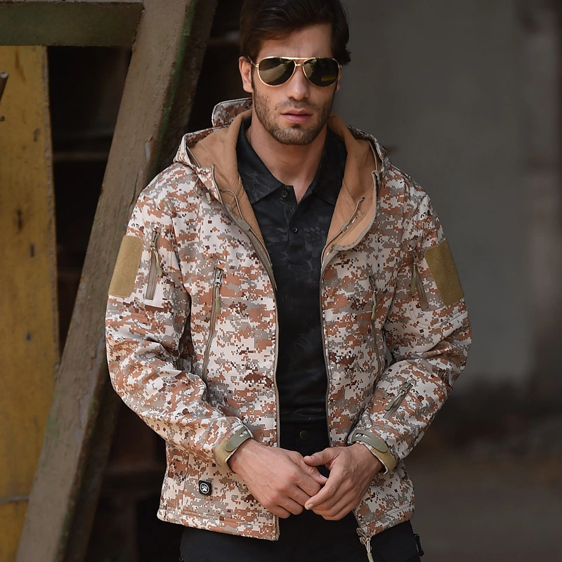 Chaqueta cortavientos impermeable para hombre ropa militar Camouflage Windbreaker