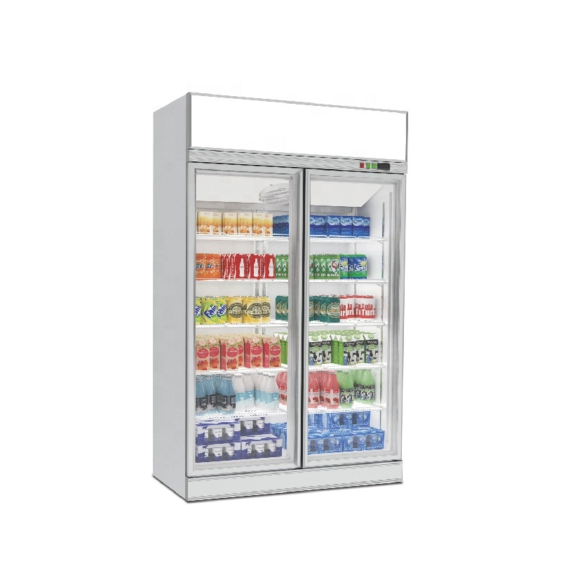 Commercial Kitchen Luxury Top Mount Showcase Freezer Upright Beverage Refrigerator