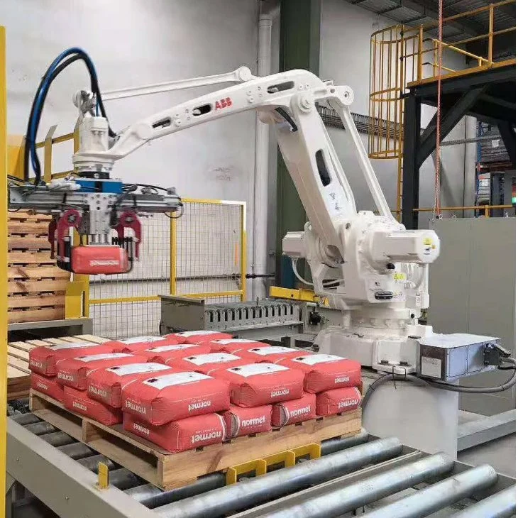 Automatic Bag & Carton Pallet Stacking Robot Arm Palletizer Machine