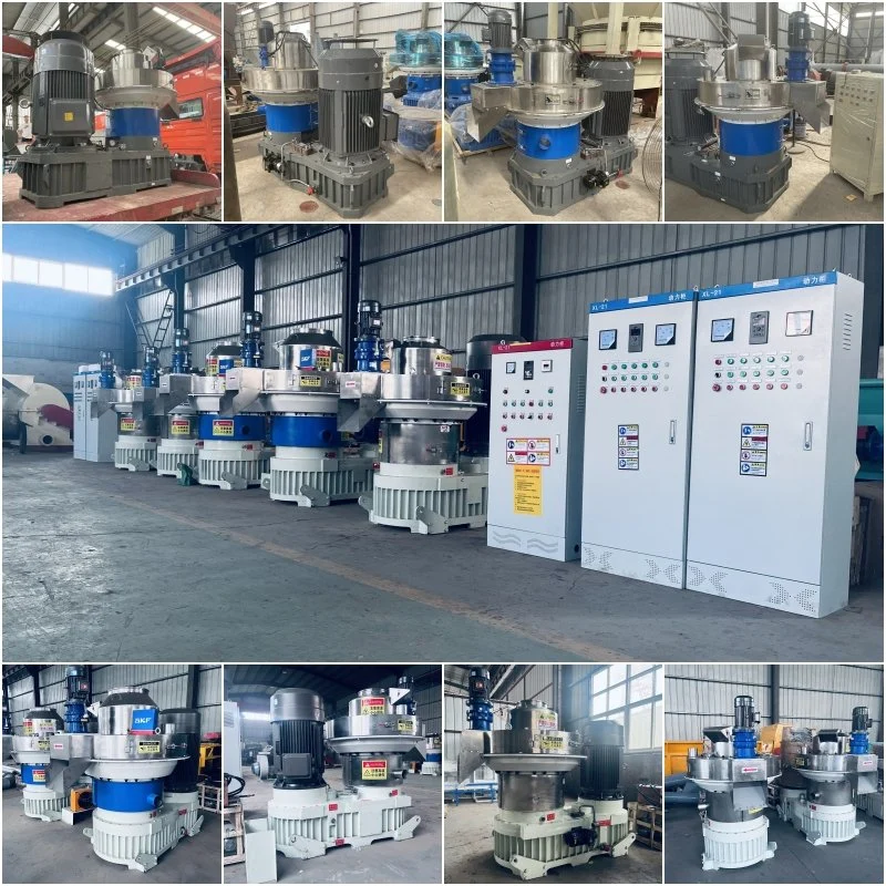 Centrifugal Vertical Ring Die Pellet Machine Line Circulating Gear Pellet Machine