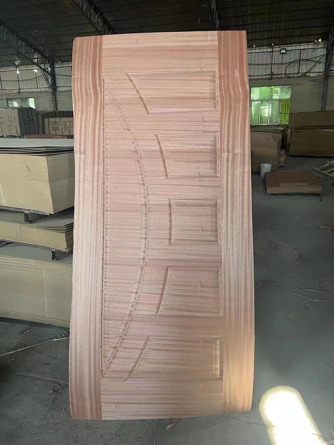 3mm White Primer / Sapele HDF Door Skin for Home Door