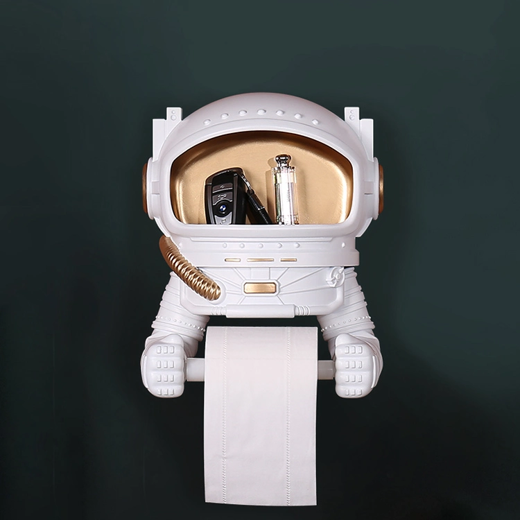 Cute Astronaut sculpture Kids Resin Bathroom Accessories Toilet Paper Holder