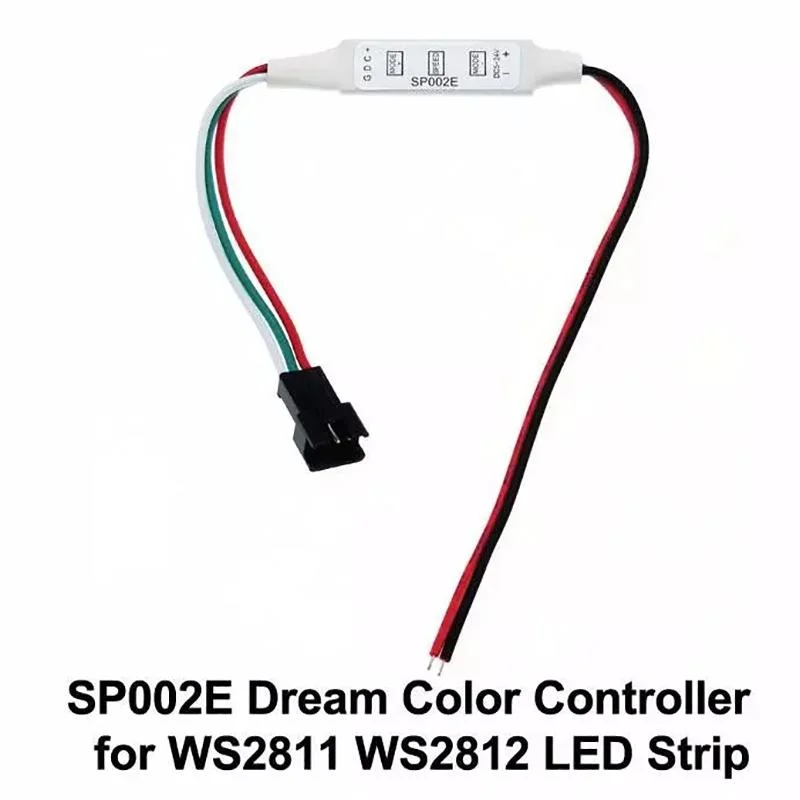 Sp002e5-24постоянного тока в 3 основных Мини контроллер RGB для ws2811 Micro-Controller WS2812b пикселей мечта трехцветный светодиод газа до 2048 пикселей